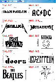 Adesivos de bandas de Rock
