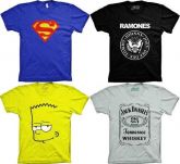 CAMISETAS estampadas variadas rock, games, engraçadas etc.